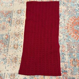 Celeste red wool-cashmere circle scarf